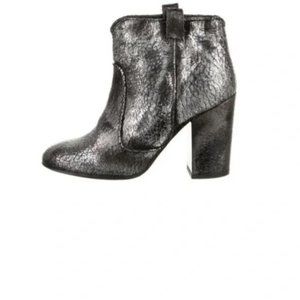 Laurence Dacade Pete Ankle Boots Metallic Silver Size EU 38 US 7.5